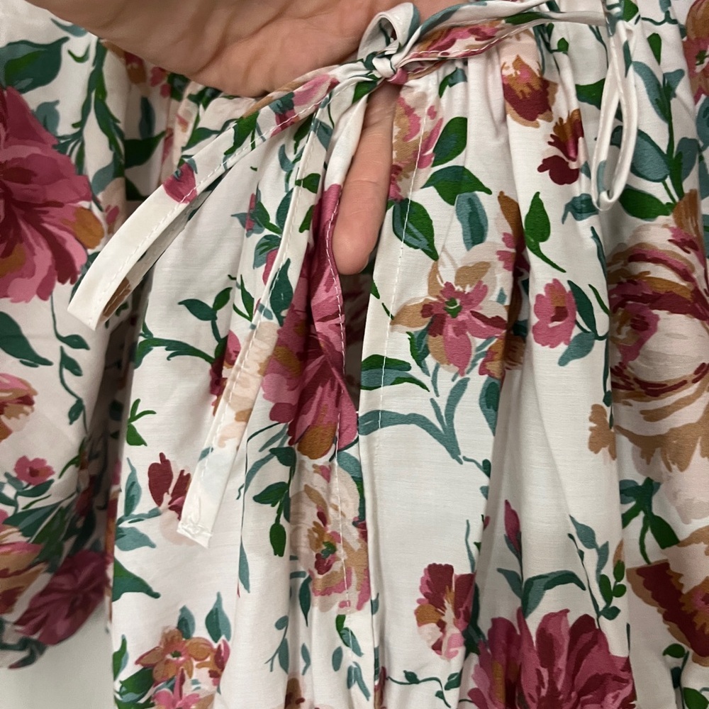 Anthropologie The Somerset Maxi Dress: Puff-Sleeve Edition Tiered Pockets Cotton - Picture 9 of 15